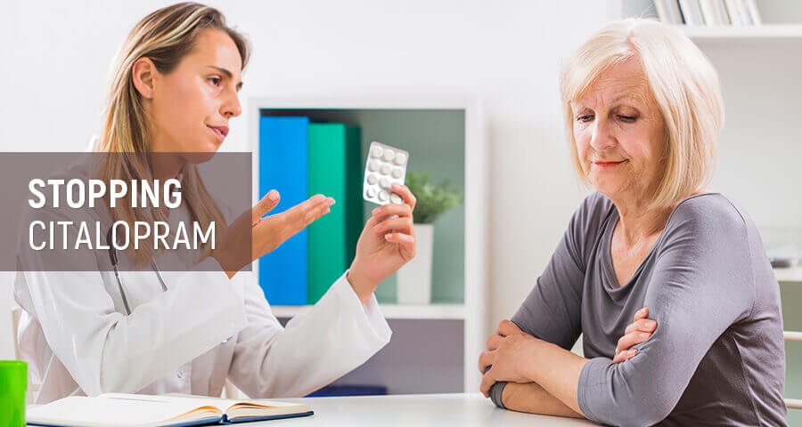 doctor explaining the patient how to stop celexa