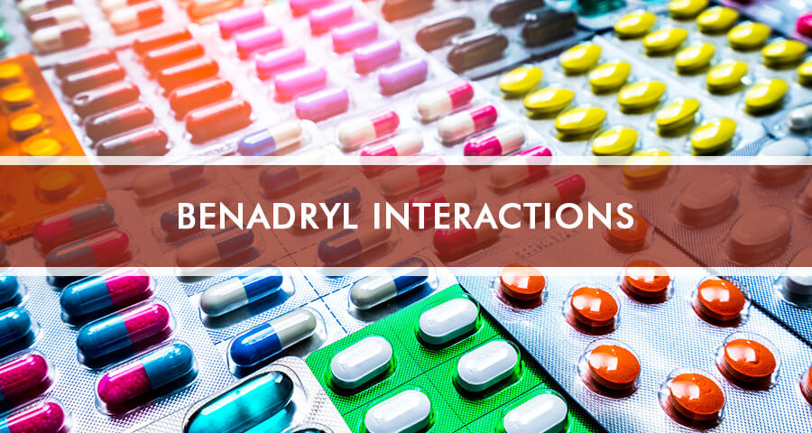 Drugs interacting with benadryl