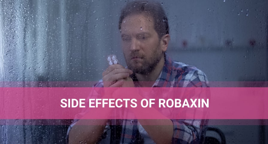 Man reading about robaxin side effects