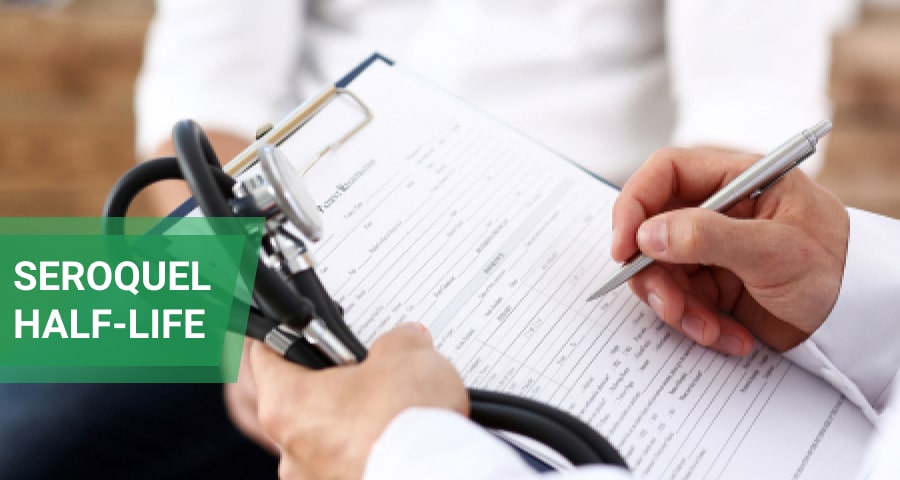 Doctor making notes on Seroquel in the system.