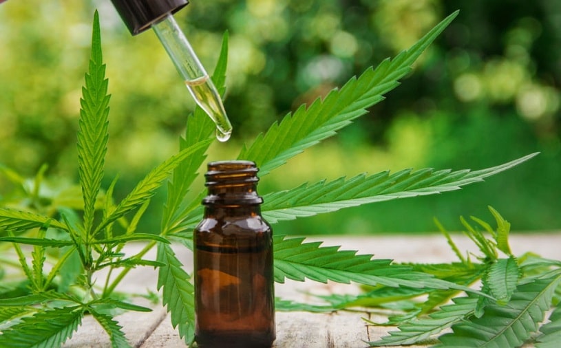 A bottle of cannabis tincture.