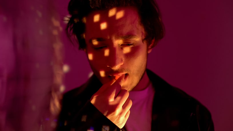 The guy at the party takes LSD.