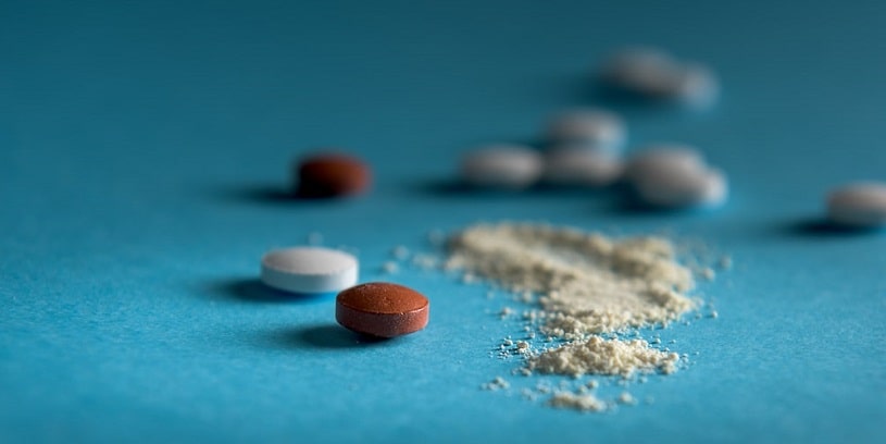 Xanax pills crushed for snorting.