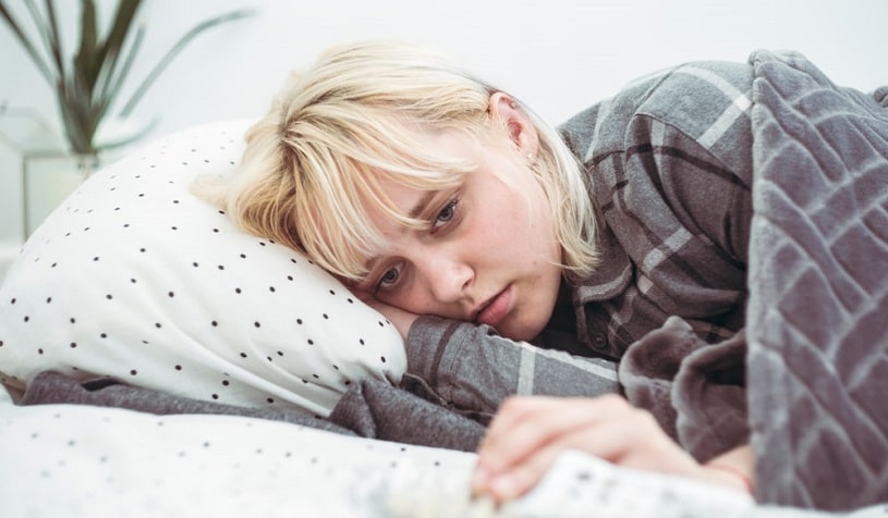 Depressed woman during crack withdrawal.