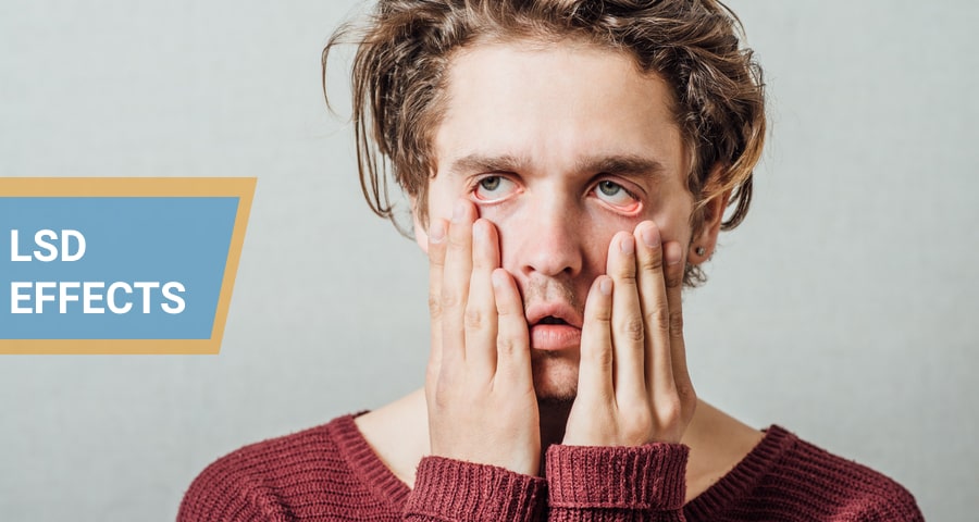 Man feels bad after taking LSD.
