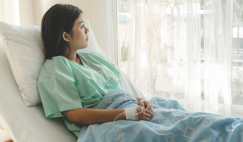 Woman getting treatment from psilocybin addiction.