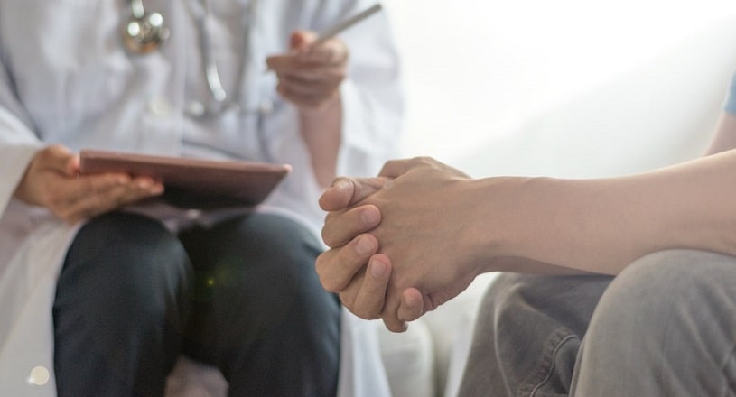 Man getting addiction treatment.
