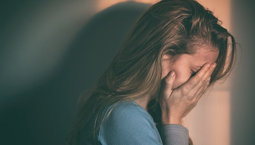 Young woman suffering from Morphine addiction.