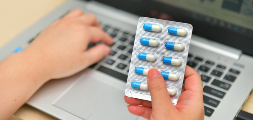 A man is searching information about Flexeril pills.