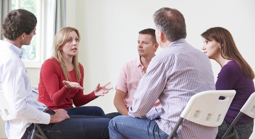 Meeting of a support group.