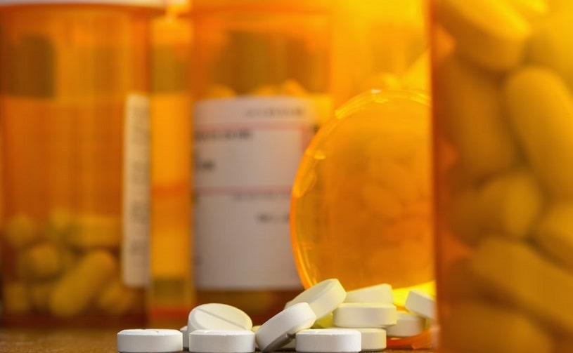 Prescription methadone bottles.