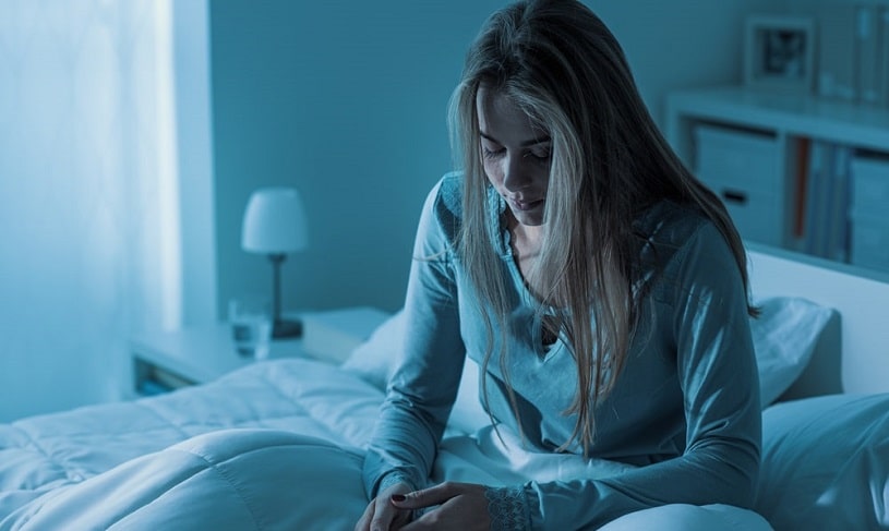 Woman cannot sleep at night and takes Clonidine for sleep.
