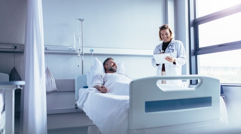 Man in the hospital recovering from Clonidine overdose.