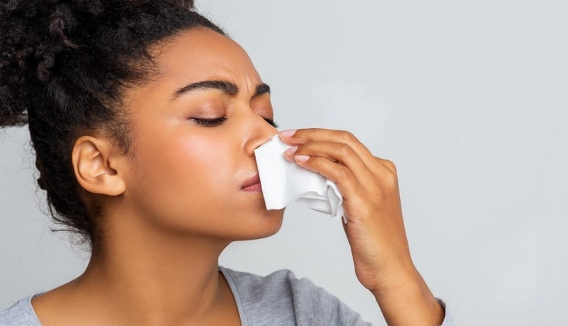 Woman having nosebleeds after snorting Oxycodone.