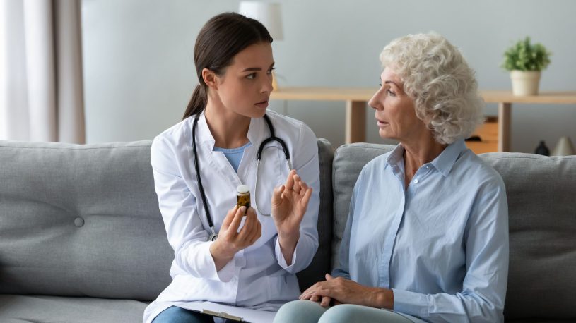 Doctor and patient discuss Restoril abuse