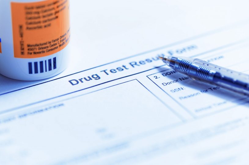Rohypnol drug test results form.