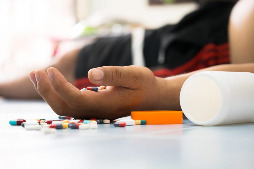 Man suffers from opioid overdose.