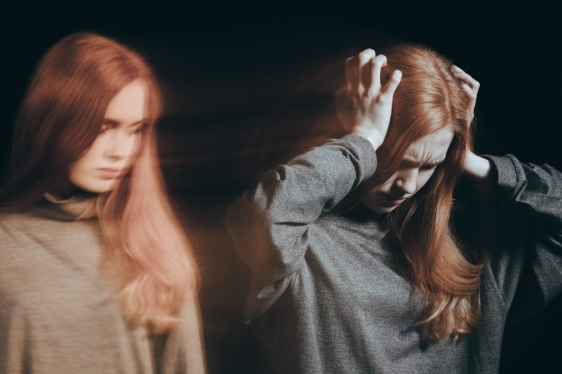 Woman having mood swings during opium withdrawal.