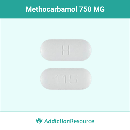 Methocarbamol 750 MG, H 115.
