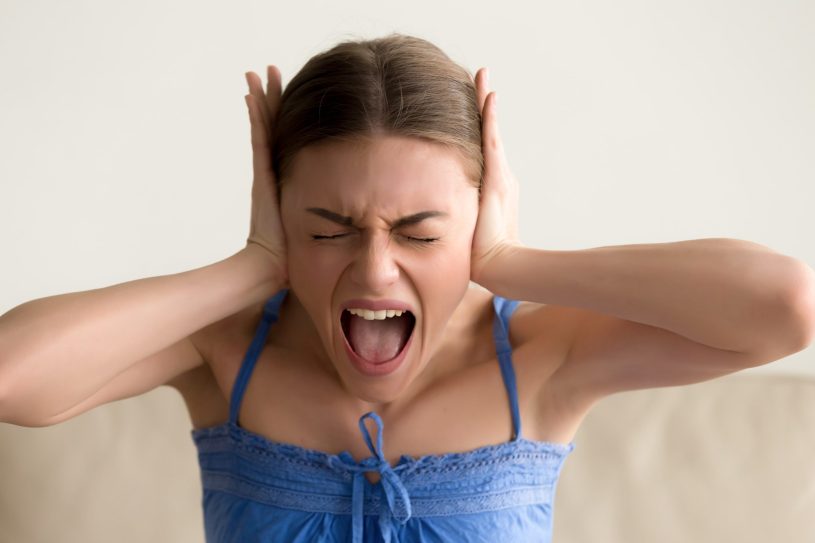 Woman is suffering from stress