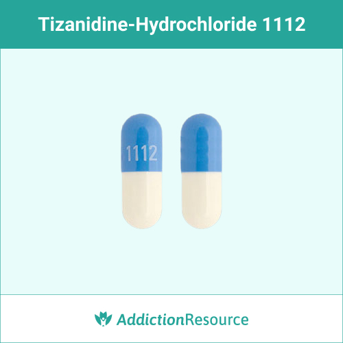 tizanidine Blue and white 1112 capsule
