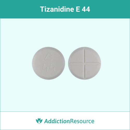 tizanidine White E 44 pill