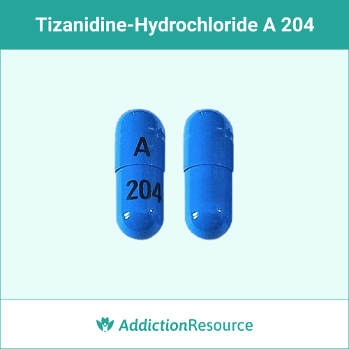 tizanidine-hydrochloride Blue A 204 capsule