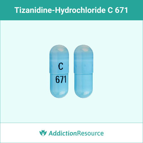 tizanidine-hydrochloride Blue C 671 capsule