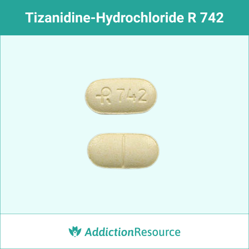 tizanidine-hydrochloride Yellow R742 pill