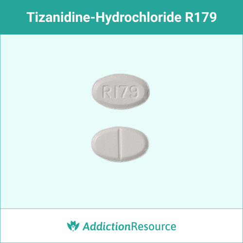 tizanidine-hydrochloride White R179 pill