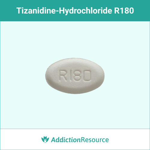 tizanidine-hydrochloride White R180 pill
