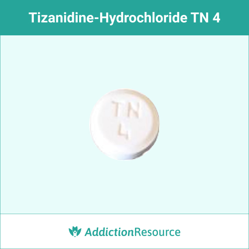 tizanidine-hydrochloride White TN 4 pill