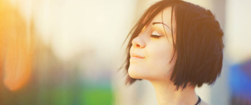 woman relaxing her mind.