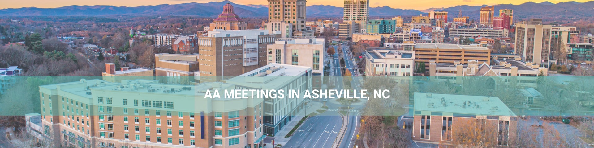 Asheville, North Carolina city panorama.