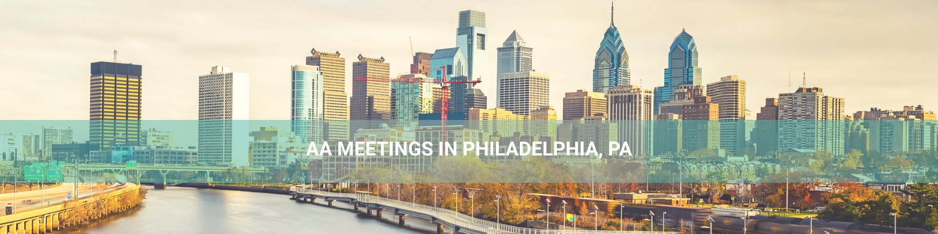 Panoramic view of Philadelphia, Pennsylvania downtown.