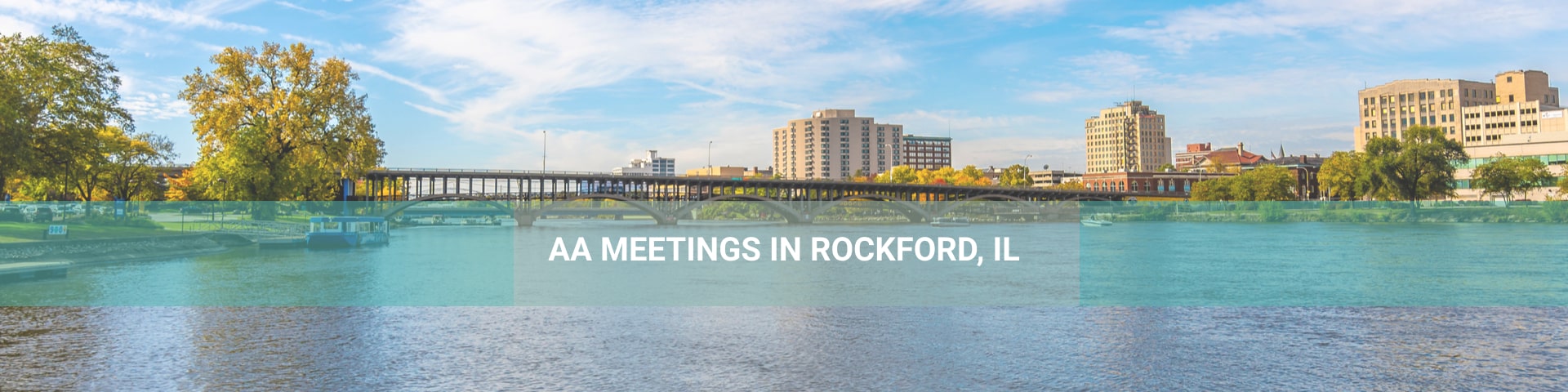 Rockford, Illinois city panorama.