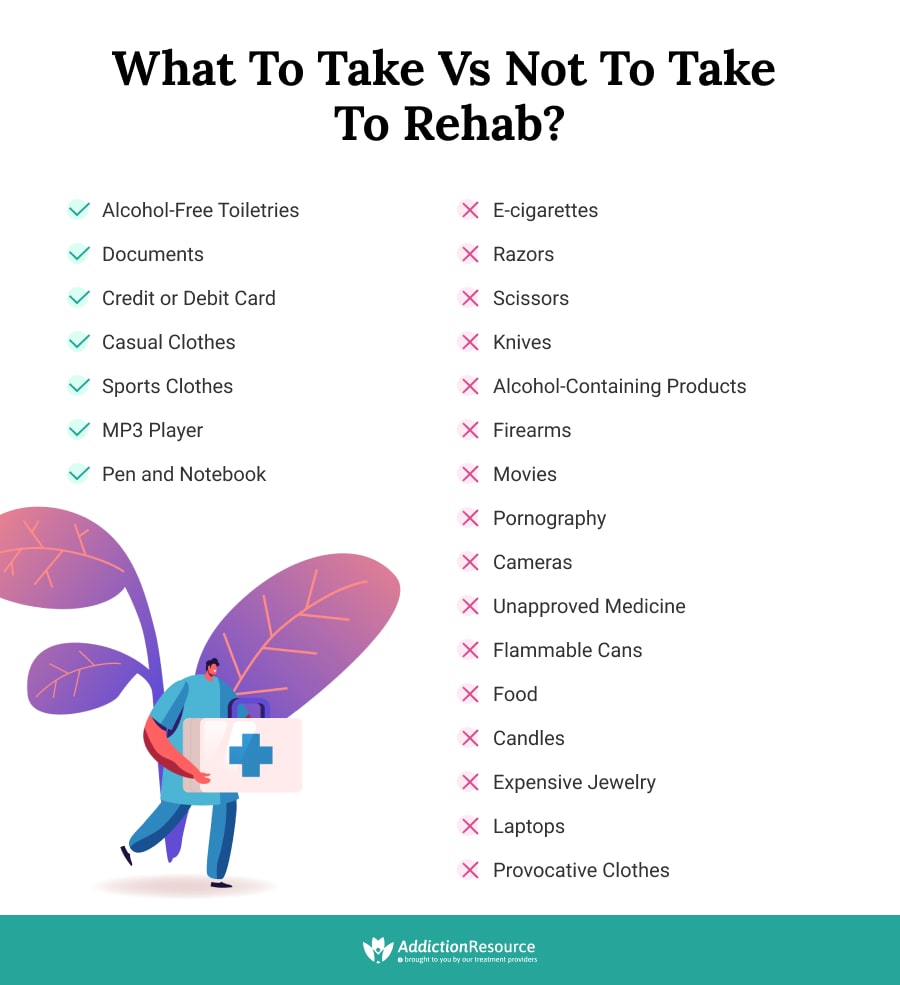 What To Take vs Not To Take To Rehab.